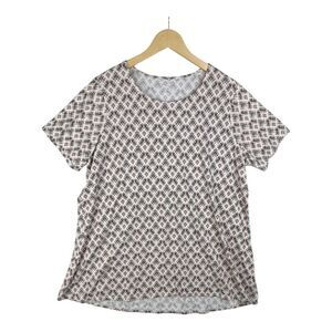 Purejill Tee T-Shirt Womens XL Tall Multicolor Cotton‎ Scoop Neck Short Sleeve